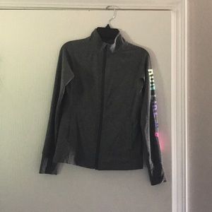 Grey sports material jacket